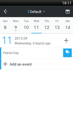 ZDcal-Calendar, Agenda, Period