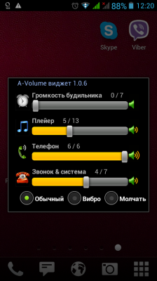 A-Volume Widget