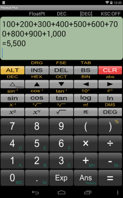 Panecal Scientific calculator