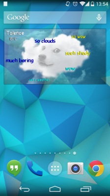 Doge Weather Widget