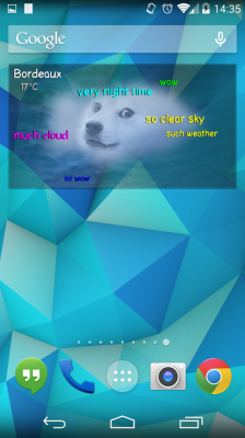 Doge Weather Widget