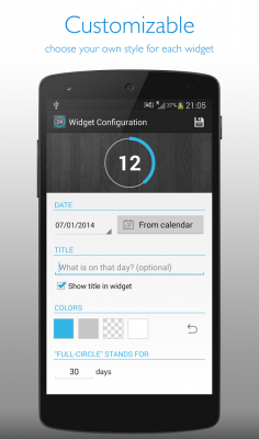 Обратный отсчет дней / Countdown Widget