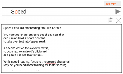 Speed Read inspired by Spritz!