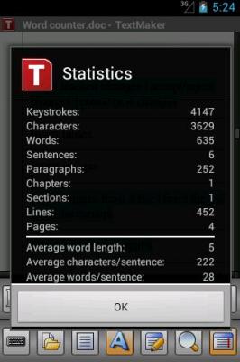 Office 2012: TextMaker Mobile