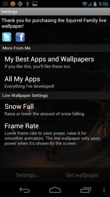 Живые обои: Первый снег / The First Snow Live Wallpaper