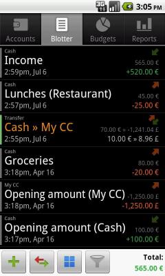Financisto для Android