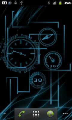 Живые обои: Неоновые Часы / Neon Clock GL Live wallpaper