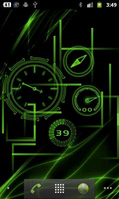 Живые обои: Неоновые Часы / Neon Clock GL Live wallpaper