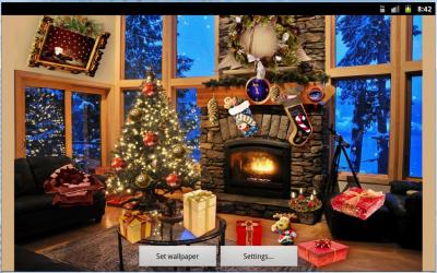 Живые обои: Рождественский камин / Christmas Fireplace LWP