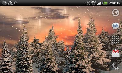 Живые обои: Снегопад / Snowfall Live Wallpaper