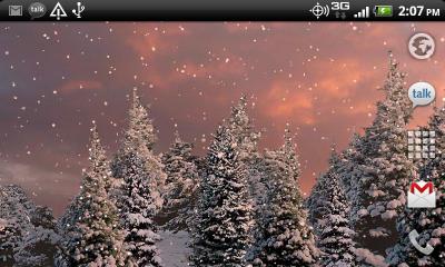 Живые обои: Снегопад / Snowfall Live Wallpaper