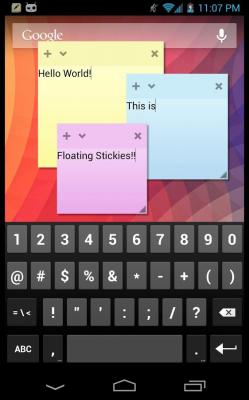 Floating Stickies