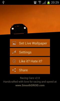 Живые Обои: Гоночный автомобиль / Racing Car Live Wallpaper