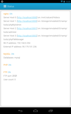 NAMP nginx android web server