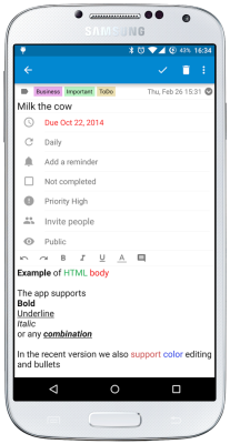 Tasks &amp- Notes for MS Exchange
