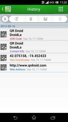 QR Droid Code Scanner