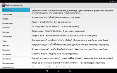 Тайский разговорник