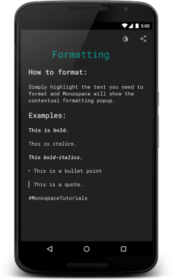 Monospace - Writing and Notes
