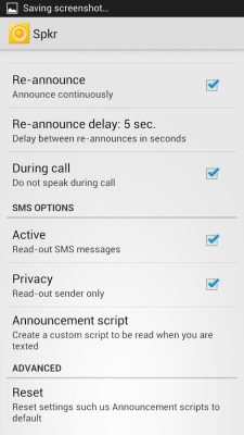 Диктор для звонков и SMS